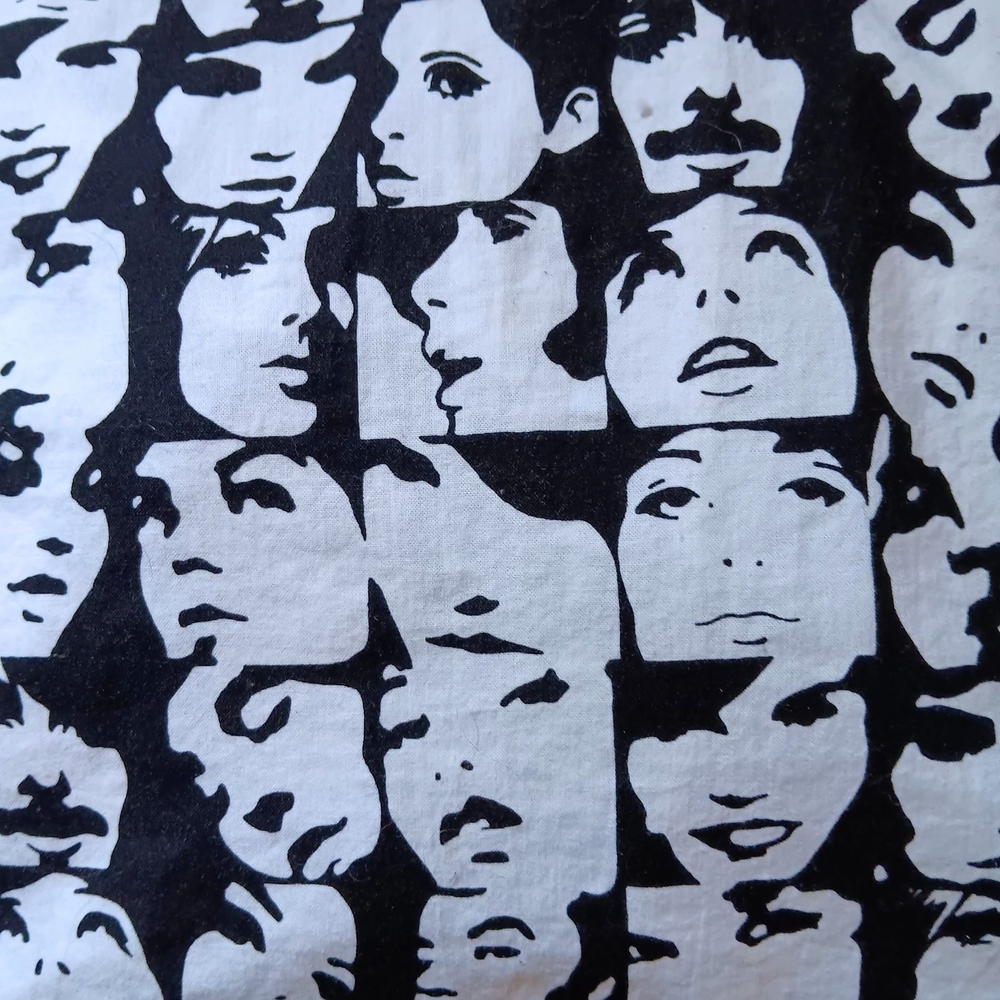 Modcloth Folter "Famous Faces" Black and White Pop Art Dress - Picture 3 of 11